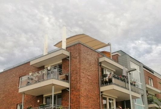 Fertiges Segel von Unten